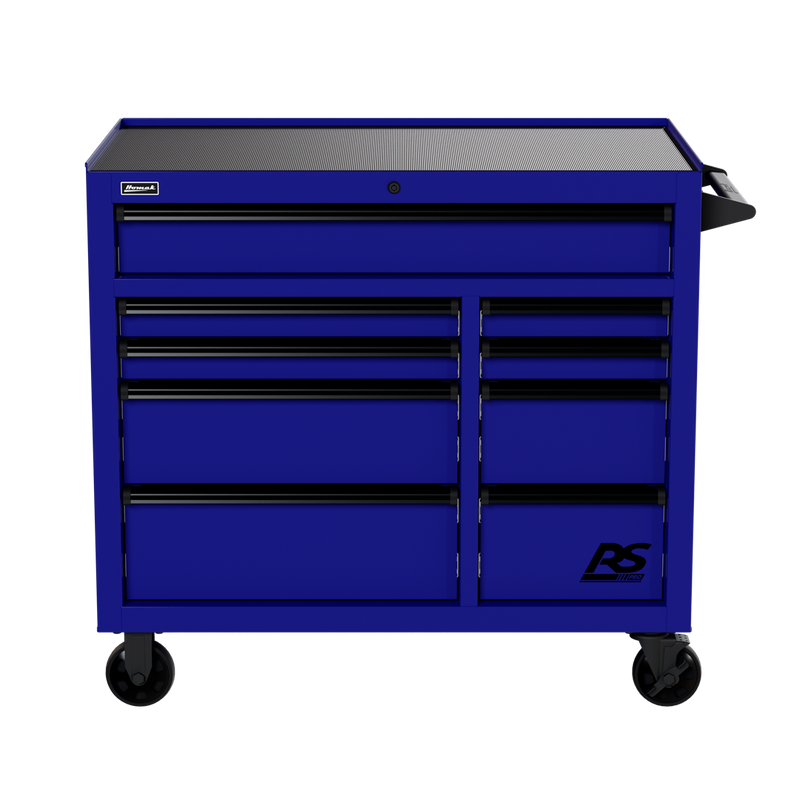 Homak 04004193 41" RS Pro 9-Drawer Roller Cabinet - Rally Sport Blue