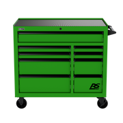 Homak 04004193 41" RS Pro 9-Drawer Roller Cabinet - Monster Green
