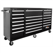 Homak BK04021720 72" H2Pro 21-Drawer Rolling Cabinet - Midnight Black