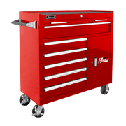 Homak 04041062 41" H2Pro 6-Drawer Roller Cabinet - Fury Red