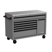 Homak 04054070 54" TECH Roller Cabinet with Power Tool Drawer and Stainless Top - Battleship Gray