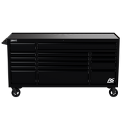 Homak 04072160 72" RS Pro 16-Drawer Roller Cabinet, 24" Deep - Midnight Black