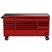 Homak 04072160 72" RS Pro 16-Drawer Roller Cabinet, 24" Deep - Fury Red