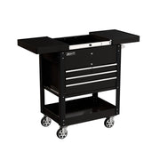 Homak 06043500 35" Pro Series 4 Drawer Slide Top Service Cart - Midnight Black
