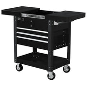 Homak 06043500 35" Pro Series 4 Drawer Slide Top Service Cart - slide top open