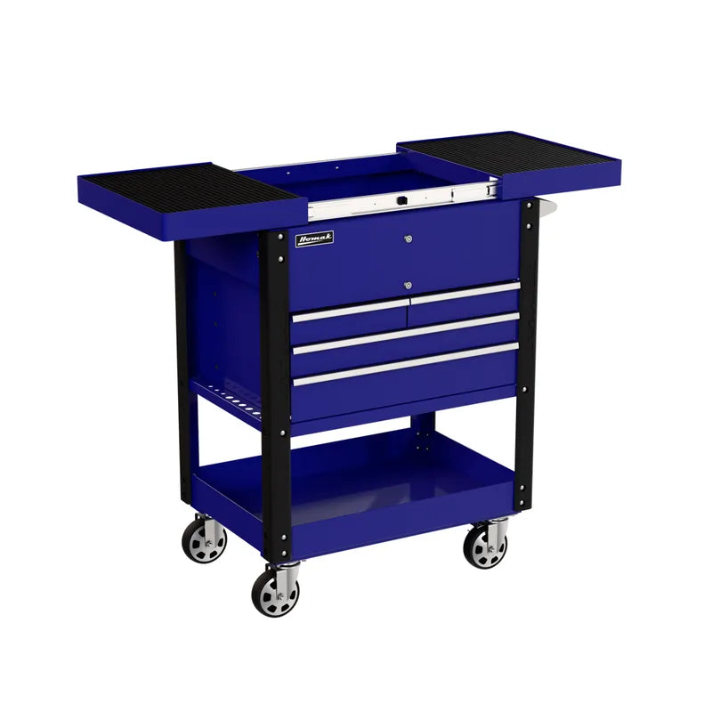 Homak 06043500 35" Pro Series 4 Drawer Slide Top Service Cart - Rally Sport Blue