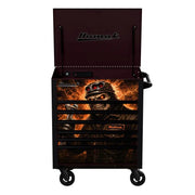Homak 06342406 6 Drawer Flip Top Power Service Cart with 125/250 lb Drawers - Mad MAK Graphic