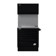 Homak CTS36001 36" CTS Centralized Tool Storage Set with Solid Backsplash - Midnight Black