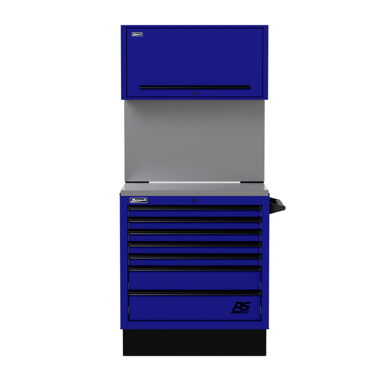 Homak CTS36001 36" CTS Centralized Tool Storage Set with Solid Backsplash - Rally Sport Blue