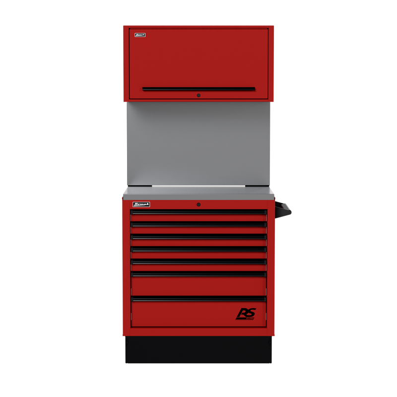 Homak CTS36001 36" CTS Centralized Tool Storage Set with Solid Backsplash - Fury Red