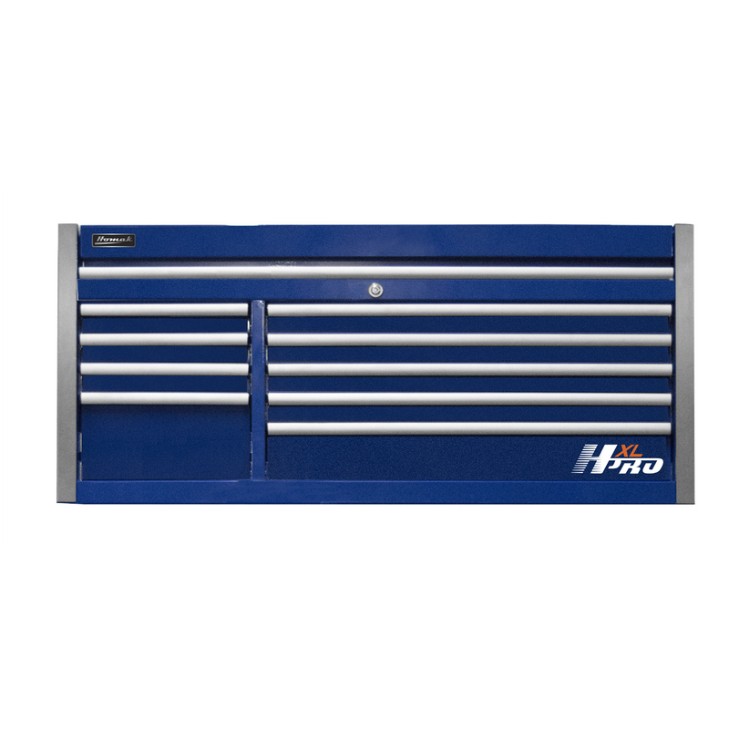 Homak HX02060101 60" HXL Pro 9-Drawer Top Chest with Power Strip - Rally Sport Blue