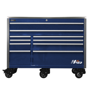 Homak HX04060111 60" Big Dawg HXL Pro 10-Drawer Roller Cabinet with Stainless Steel Top - Rally Sport Blue