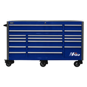 Homak HX04072171 72" Big Dawg HXL Pro 18-Drawer Roller Cabinet with Stainless Steel Top - Rally Sport Blue