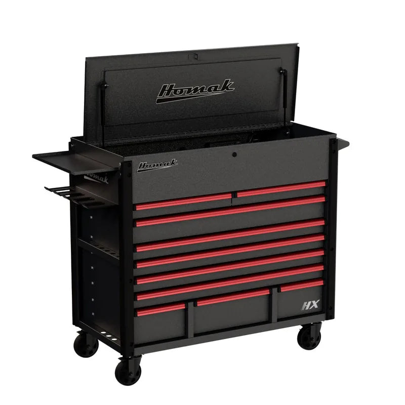 Homak HX06472410 10 Drawer Power Service Cart with 125/250 lb Drawers