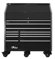 Homak HX07060101 60" Big Dawg HXL Pro 10-Drawer Roller Cabinet and Hutch Combo - Midnight Black hutch view