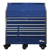 Homak HX07060101 60" Big Dawg HXL Pro 10-Drawer Roller Cabinet and Hutch Combo - Rally Sport Blue