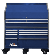 Homak HX07060101 60" Big Dawg HXL Pro 10-Drawer Roller Cabinet and Hutch Combo - Rally Sport Blue hutch view