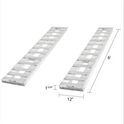 HD Ramps Hook & Plate Hybrid End Aluminum Car Trailer Ramps dimensions and measurements
