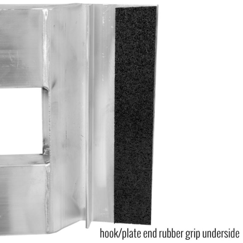 HD Ramps Hook & Plate Hybrid End Aluminum Car Trailer Ramps hook/plate hybrid end rubber grip underside
