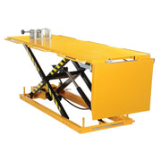 side view of the Vestil Hydraulic Motorcycle Lift 108"x35"x7" with 1100 lb Capacity