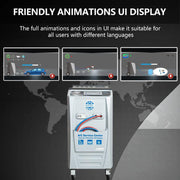 UI Display of the KATOOL KT-AC1800 Fully Automatic R-134A Recovery, Recycle & Recharge Machine – Premium Dual System for Fast, Professional AC Service

