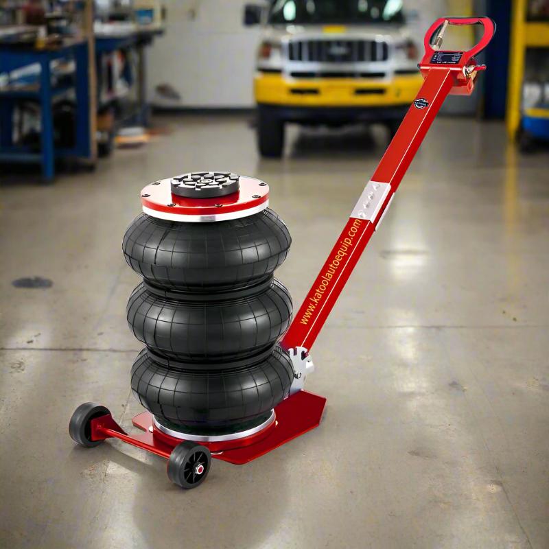 KATOOL 3-Ton Red Pneumatic Air Bag Jack Car Lift with 5.9"-15.75" Range and 6,000 lbs Capacity