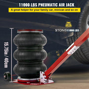 lifting capacity of the KATOOL 5-Ton Pneumatic Air Bag Jack Red Car Lift with 5.9"-15.75" Lifting Range