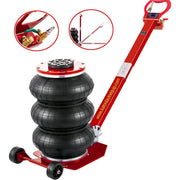 front view of the KATOOL 5-Ton Pneumatic Air Bag Jack Red Car Lift with 5.9"-15.75" Lifting Range