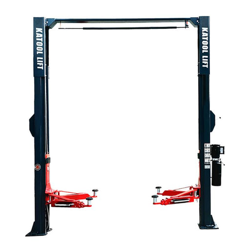 KATOOL KT-AS110D 2-Post Car Lift 11,000 lb Capacity, Asymmetric Arms, Single Lock Release