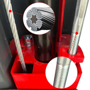 cable of the KATOOL KT-AS110D 2-Post Car Lift 11,000 lb Capacity, Asymmetric Arms, Single Lock Release