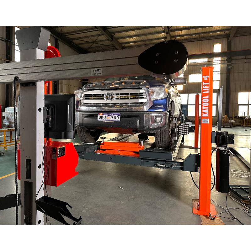 KATOOL KT-AV533 3D Wheel Alignment Machine High Precision Imaging Technology with vehicle on it
