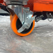 wheels of the KATOOL KT-CT330 Hydraulic Lift Table Cart 330 lbs Manual Scissor Lift Table