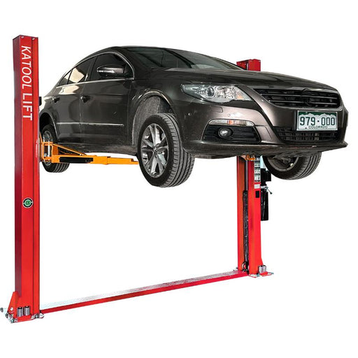 KATOOL KT-H100 Two Post Vehicle Lift 10,000 lbs Capacity is in use
