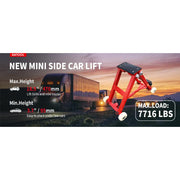 max load of the KATOOL KT-M3000 Mini Side Car Lift Compact 7,716 lbs Capacity