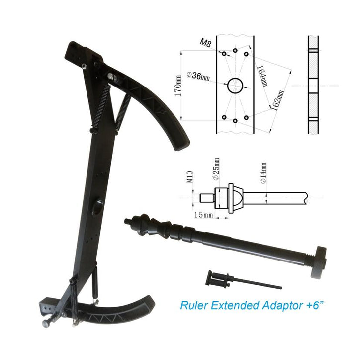 dimensions of the KATOOL KT-MC2 Motorcycle Wheel Adaptor for Wheel Balancer Fits KT-B700/B760, Precision Mounting 