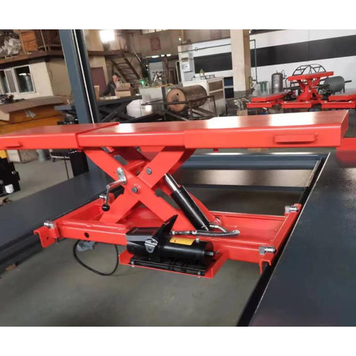 side view of the KATOOL KT-RJ50 Rolling Jack 5000 lb Capacity Air/Hydraulic Operated - Specifically designed for KATOOL Four-Post Lifts