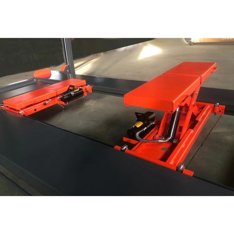 top view of the KATOOL KT-RJ50 Rolling Jack 5000 lb Capacity Air/Hydraulic Operated - Specifically designed for KATOOL Four-Post Lifts