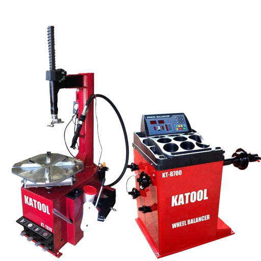 KATOOL KT-T810 & KT-B700 Tire Changer and Wheel Balancer Combo 41" Max Wheel Diameter, 120V, 12–22" Clamping