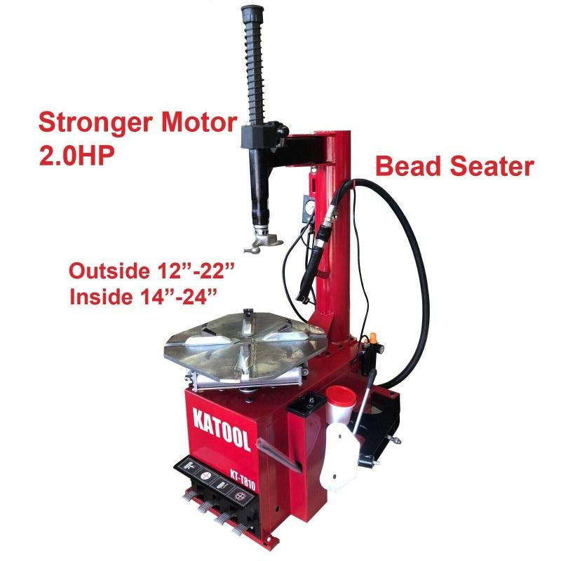 tire changer of the KATOOL KT-T810 & KT-B700 Tire Changer and Wheel Balancer Combo 41" Max Wheel Diameter, 120V, 12–22" Clamping
