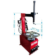 measurements of the KATOOL KT-T810 Wheel Clamp Tire Changer Machine
