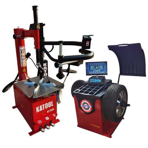 KATOOL KT-T835 & KT-B750 Tire Changer and Wheel Balancer Combo 41" Max Wheel Diameter, 30" Rim Capacity