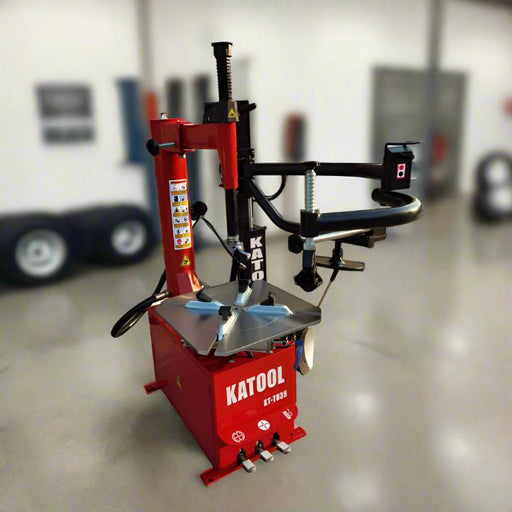 KATOOL KT-T835 Wheel Clamp Tire Changer Machine with Double Side Assist Arm, 2.0HP motor, 41" max wheel diameter
