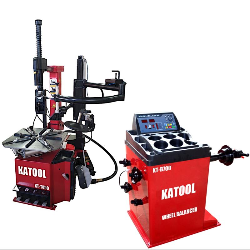 Combo 5: KATOOL KT-T850 + KT-B700 Tire Changer & Wheel Balancer Combo ±1g accuracy, 47" capacity