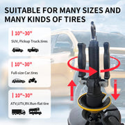 tire suitability of KATOOL KT-T900 Center Post Tire Changer Machine Premium Hydraulic with Assist Arm and Wheel Lift