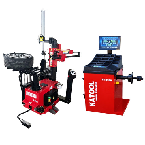 KATOOL KT-T900 & KT-B760 Tire Changer and Wheel Balancer Combo Hydraulic System 30" Max Rim Diameter