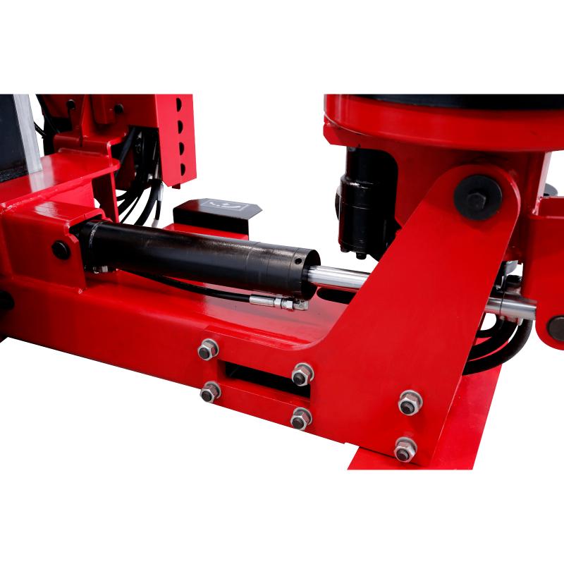 adjusters of the KATOOL KT-TV910 Hydraulic Truck Tire Changer Electro-Hydraulic with 63" Max Wheel Diameter, 42" Rim Clamp, 3306 lb Capacity, 220V Power
