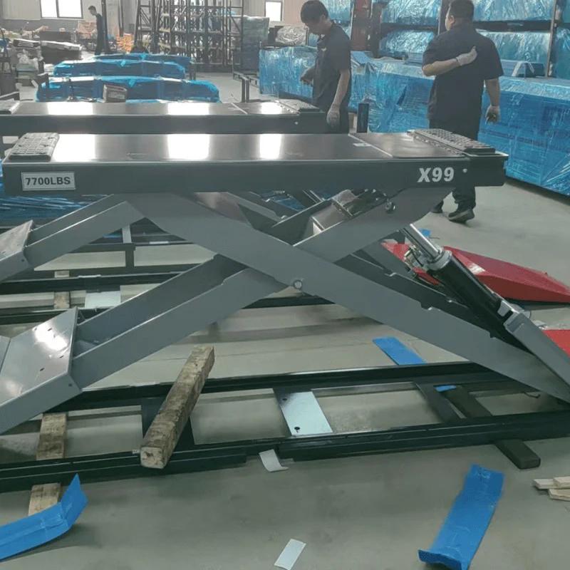 side view of the KT-X99 Hydraulic Scissor Lift 7,700 lbs Capacity 76" Lift Height