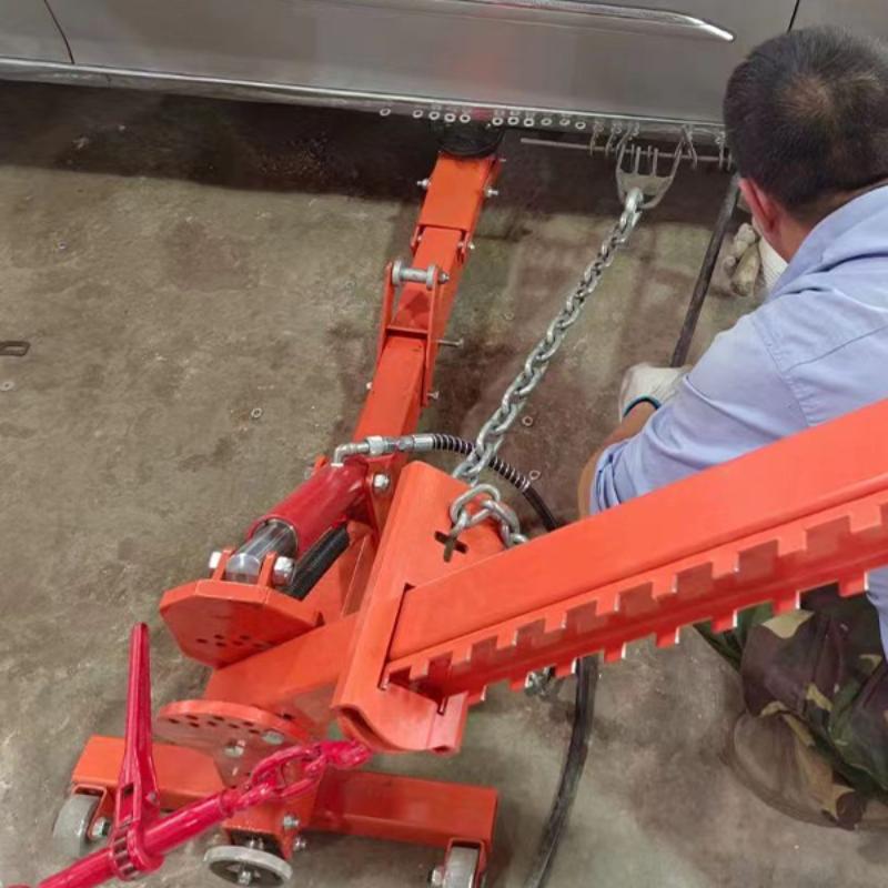 Katool KT-YA260 Auto Body Puller Frame Straightener Professional Repair System is in use