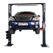 Katool AM120SD Two Post Car Lift 12,000 lbs Capacity Professional-Grade with car on it