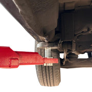 left lifting point of the Katool AM120SD Two Post Car Lift 12,000 lbs Capacity Professional-Grade 